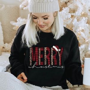 Black large merry sweatshirt